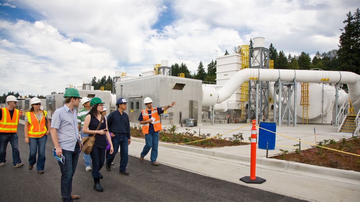 Water professional take a tour of a plant